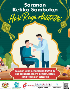 Saranan Ketika Sambutan: Lakukan Ujian Pengesanan COVID-19